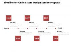 Timeline for online store design service proposal ppt powerpoint presentation outline
