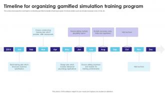 Timeline For Organizing Gamified Simulation Training Program