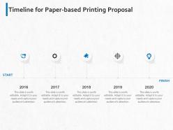 Timeline for paper based printing proposal ppt powerpoint presentation infographic template