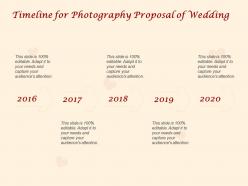 Timeline for photography proposal of wedding ppt powerpoint presentation gallery