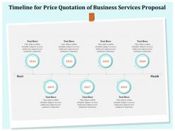Timeline for price quotation of business services proposal ppt icon