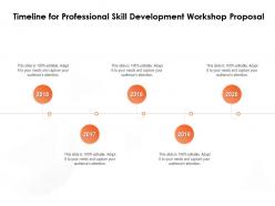 Timeline For Professional Skill Development Workshop Proposal 2016 To 2020 Years Ppt Layouts