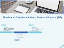 Timeline for qualitative business research proposal r312 ppt file formats