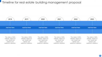 Timeline For Real Estate Building Management Proposal Ppt File Background Image
