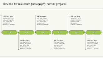 Timeline For Real Estate Photography Service Proposal Ppt Show Layout Ideas