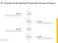 Timeline for residential cleaning maintenance proposal ppt file display