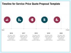 Timeline for service price quote proposal template ppt infographics