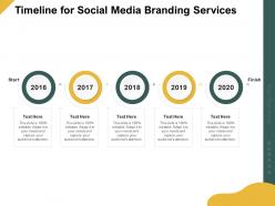 Timeline for social media branding services ppt powerpoint presentation graphic