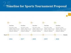 Timeline for sports tournament proposal ppt powerpoint presentation icon show