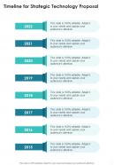 Timeline For Strategic Technology Proposal One Pager Sample Example Document