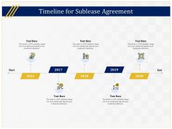 Timeline for sublease agreement ppt powerpoint presentation slides example topics