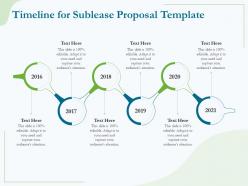 Timeline for sublease proposal template ppt powerpoint presentation gallery