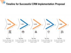 Timeline For Successful CRM Implementation Proposal Ppt Powerpoint Presentation File