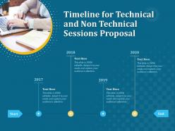 Timeline for technical and non technical sessions proposal ppt file aids