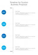 Timeline For Tourism Business Proposal One Pager Sample Example Document