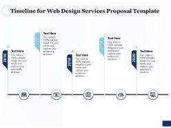 Timeline for web design services proposal template ppt powerpoint good