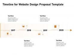 Timeline for website design proposal template ppt powerpoint professional