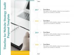 Timeline for website strategy audit proposal template ppt powerpoint template
