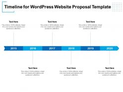 Timeline for wordpress website proposal template ppt powerpoint presentation pictures