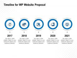 Timeline for wp website proposal ppt powerpoint presentation introduction