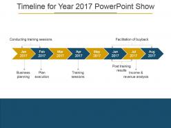 Timeline for year 2017 powerpoint show