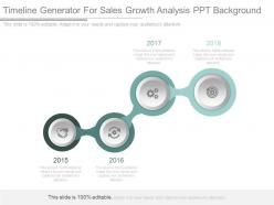 Timeline generator for sales growth analysis ppt background