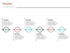 Timeline infographic 2014 to 2019 l588 ppt powerpoint presentation inspiration sample