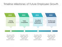 Timeline milestones of future employee growth