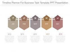 Timeline planner for business task template ppt presentation