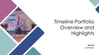 Timeline Portfolio Overview And Highlights PPT Mockup AT