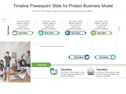 Timeline powerpoint slide for protect business model infographic template