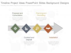 Timeline project ideas powerpoint slides background designs