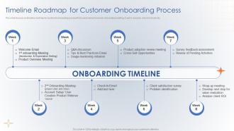 Timeline Roadmap For Customer Onboarding Process Creating Digital Customer Engagement Plan