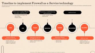 Timeline To Implement Firewall As A Service Technology Ppt Ideas File Formats