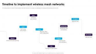 Timeline To Implement Wireless Mesh Networks