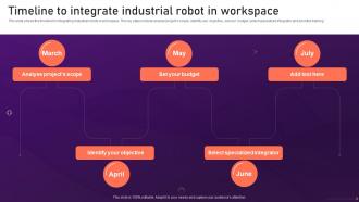 Timeline To Integrate Industrial Robot V2 In Workspace Ppt Infographic Template Tips