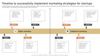 Timeline To Successfully Implement Marketing Low Budget Marketing Techniques Strategy SS V