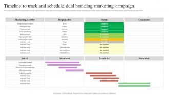 Timeline To Track And Schedule Branding Multi Brand Marketing Campaign For Audience Engagement