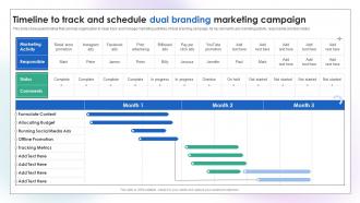 Timeline To Track And Schedule Dual Branding Marketing Campaign Ppt Slides Grid