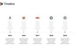 Timeline years 2015 to 2019 ppt powerpoint presentation icon templates
