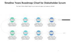 Timeline years roadmap chart for stakeholder scrum infographic template