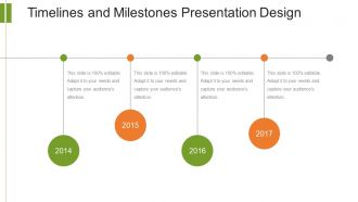 Timelines and milestones presentation design