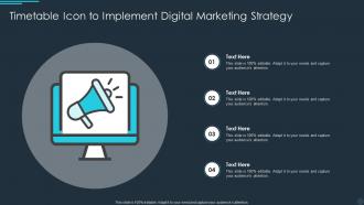 Timetable Icon To Implement Digital Marketing Strategy
