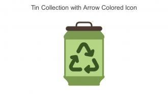 Tin Collection With Arrow Colored Icon In Powerpoint Pptx Png And Editable Eps Format
