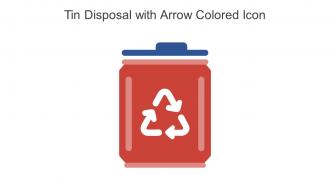 Tin Disposal With Arrow Colored Icon In Powerpoint Pptx Png And Editable Eps Format