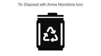 Tin Disposal With Arrow Monotone Icon In Powerpoint Pptx Png And Editable Eps Format