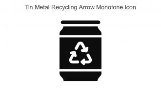 Tin Metal Recycling Arrow Monotone Icon In Powerpoint Pptx Png And Editable Eps Format