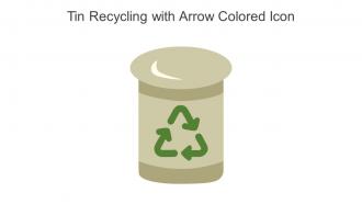 Tin Recycling With Arrow Colored Icon In Powerpoint Pptx Png And Editable Eps Format