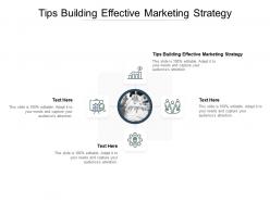 Tips building effective marketing strategy ppt powerpoint presentation visual aids icon cpb