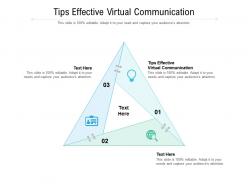 Tips effective virtual communication ppt powerpoint presentation professional graphics pictures cpb